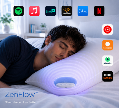 ZenFlow™ Ultra-Thin Wireless Pillow Speaker