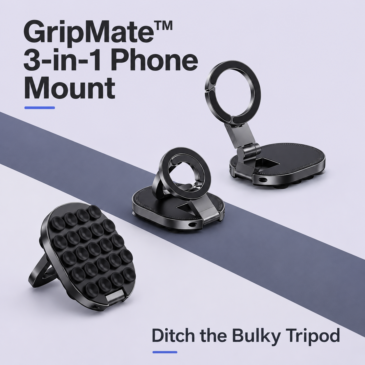 GripMate™ 3-in-1 Phone Mount