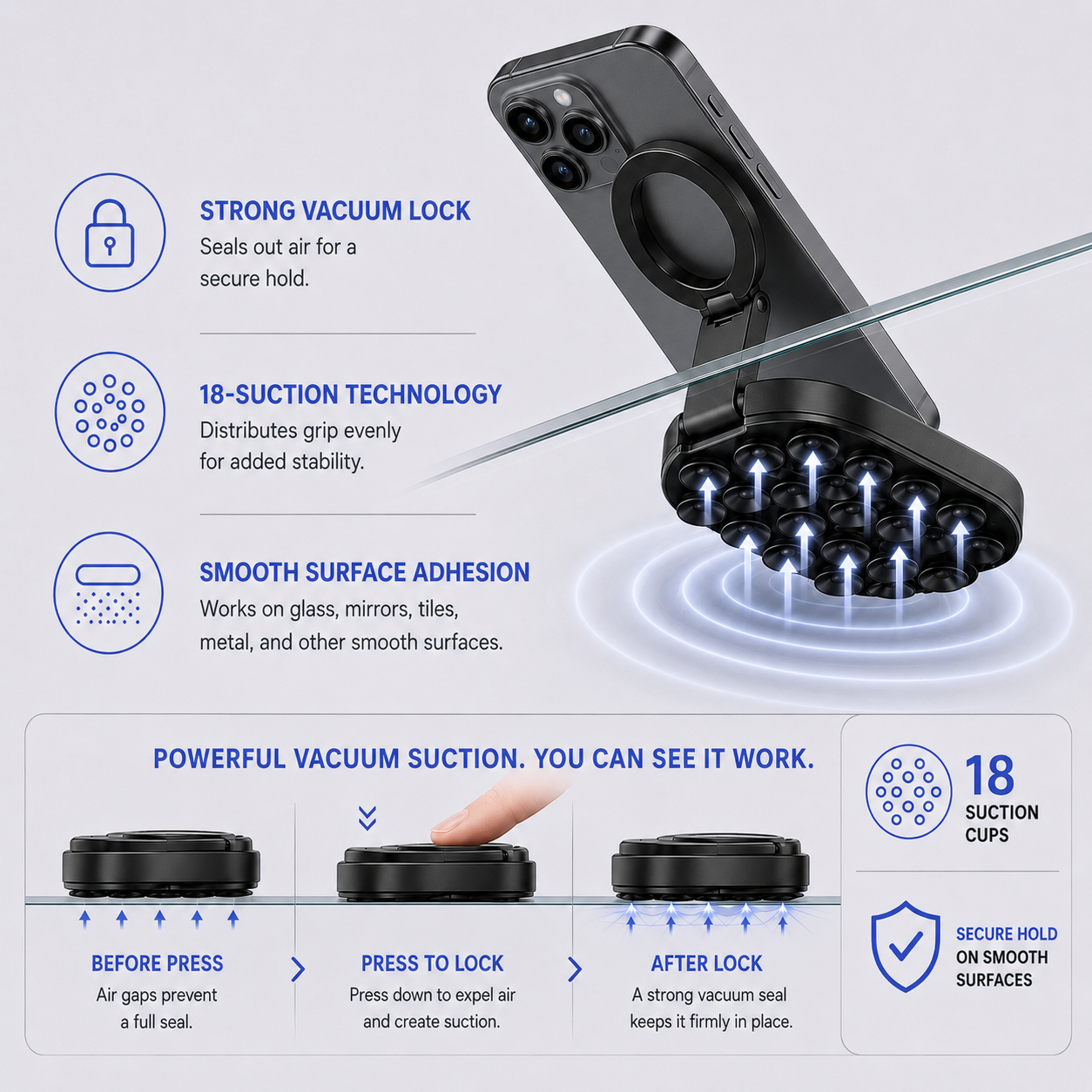 GripMate™ 3-in-1 Phone Mount
