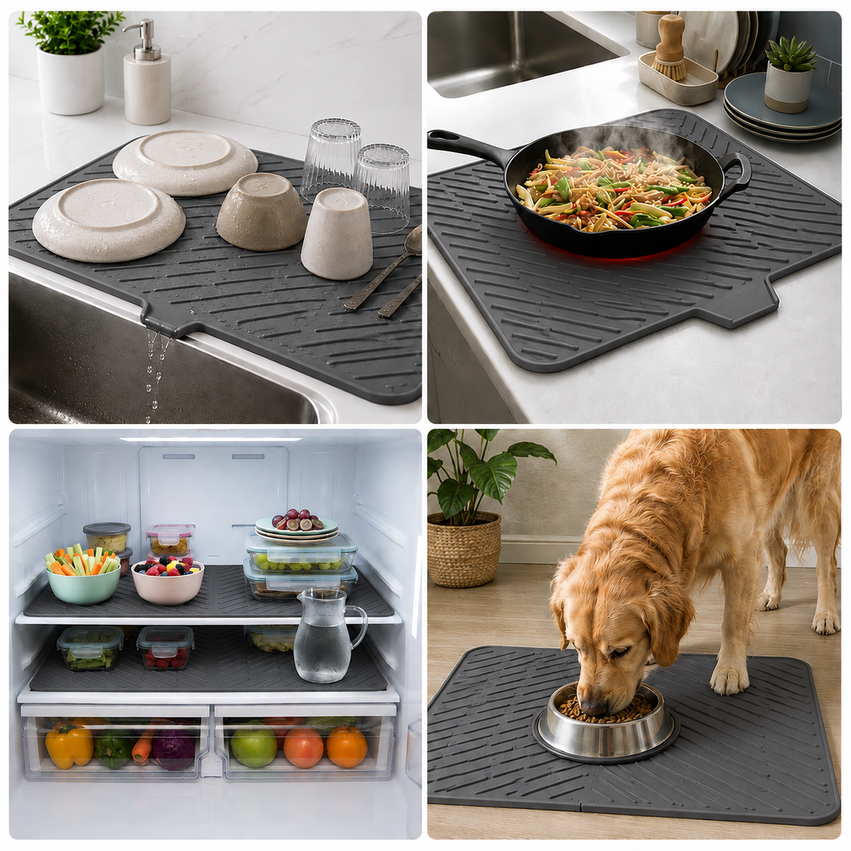 FlowDry™ Silicone Dish Drying Mat
