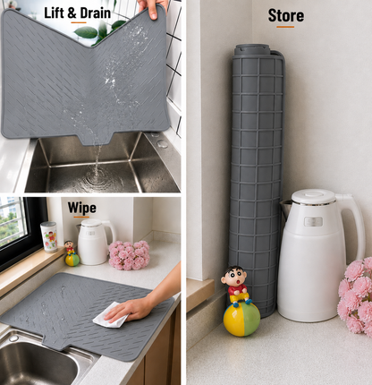 FlowDry™ Silicone Dish Drying Mat